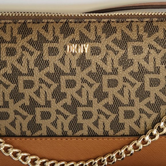 DKNY Brown Bryant Chain Demi Crossbody - NWT - Picture 11 of 12